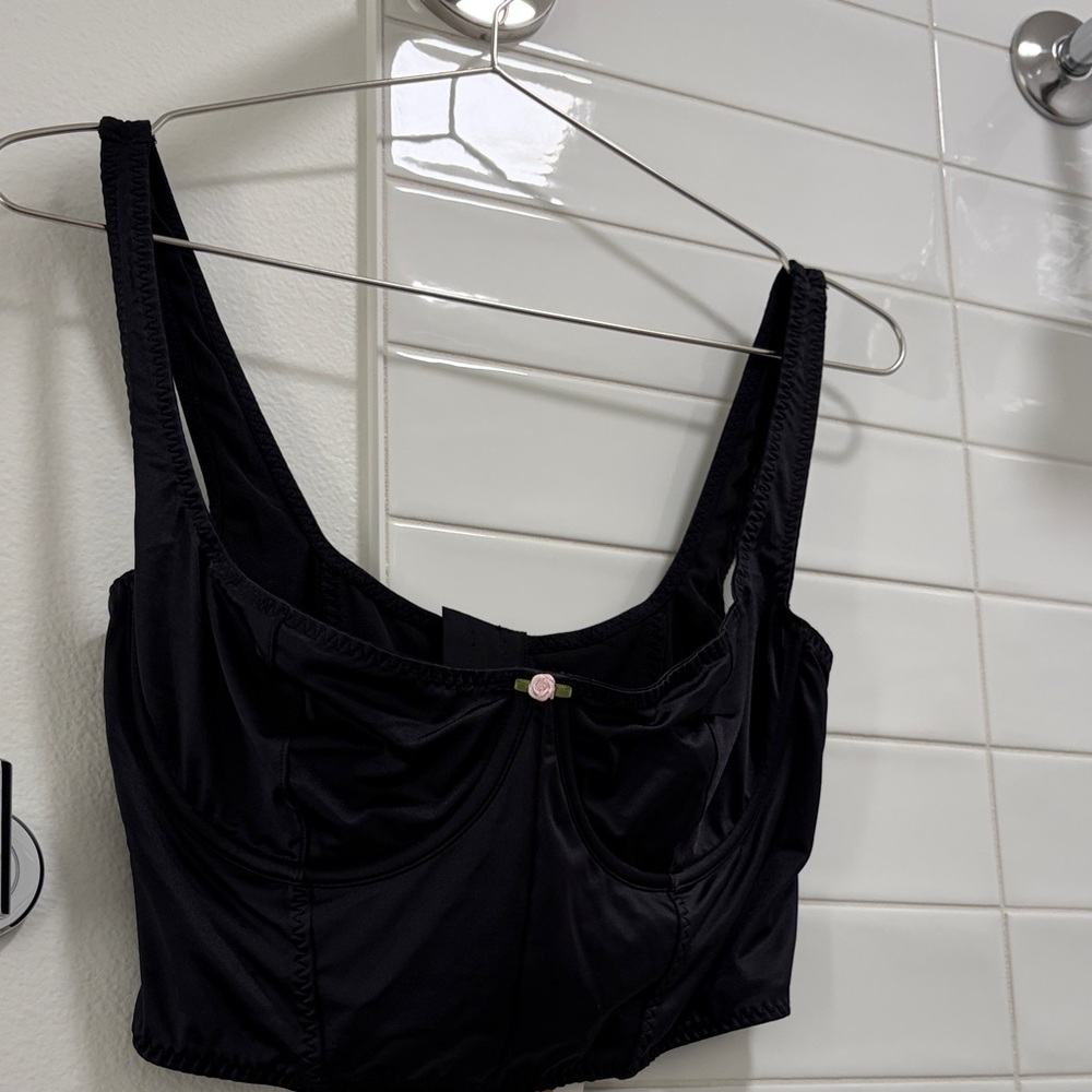 Black Skims satin bralette corset medium - Picture 4 of 6